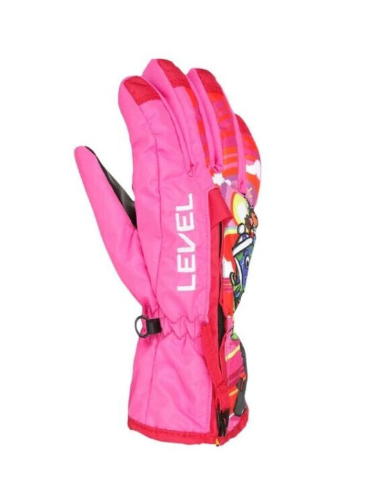 Level Kids Ski & Snowboard Gloves Pink