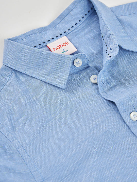 Kinder Hemd Langarm Sky Blue