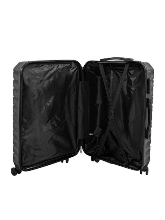 Hard Black Suitcases With 4 Wheels Set Of 3 Pieces