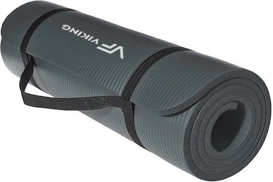 Viking Gray Exercise Mat with Rings (180x60x1.5cm)