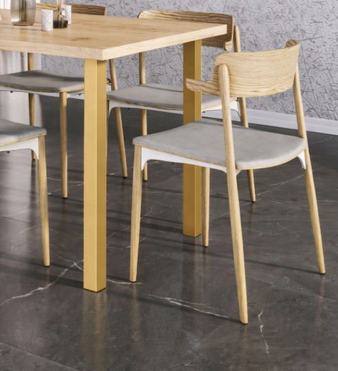 Finetto Metal Furniture Leg Suitable for Table / Coffee Table / Desk 5x5cm Gold