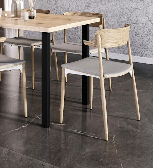 Finetto Metal Furniture Leg Suitable for Table / Coffee Table / Desk 5x5cm White