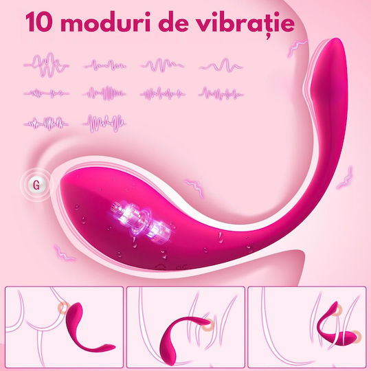 Вибратор G-Spot с Дистанционно Управление 20см Розов