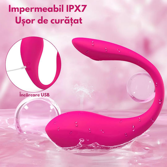 Вибратор G-Spot с Дистанционно Управление 20см Розов