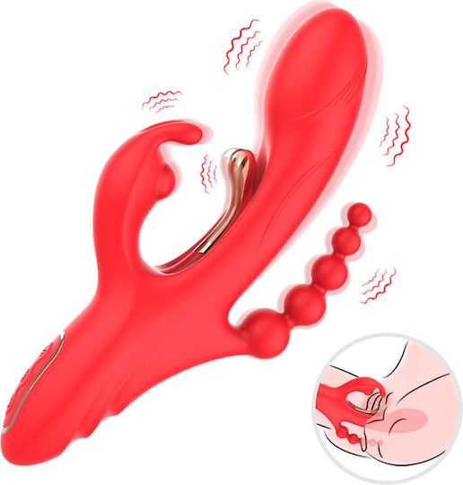 B-Series Joy Δονητής Rabbit 22.3cm Κόκκινος