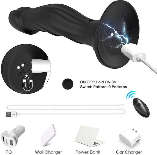 B-Series Joy Vibrator mit Fernbedienung 18.591cm Schwarz