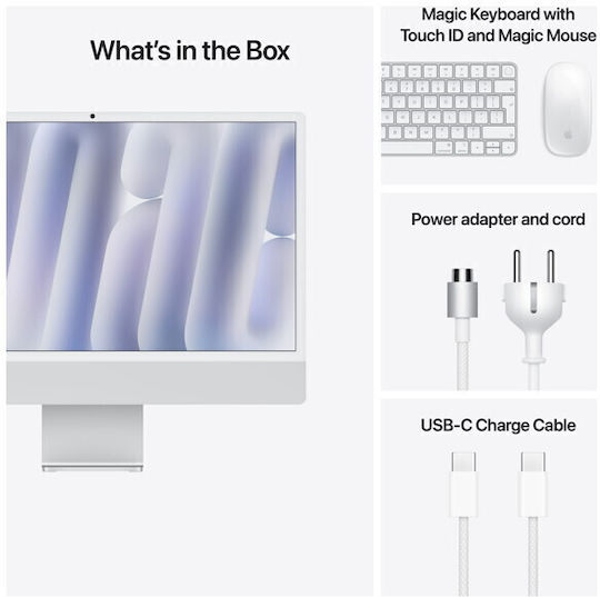 Apple IMac 24" 2024 (M4-10 nuclee/16GB/512GB SSD/10-Core GPU/macOS) Argint Română