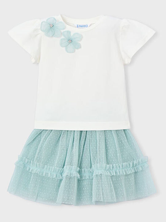 Kids' Set with Skirt Summer 2pcs Green