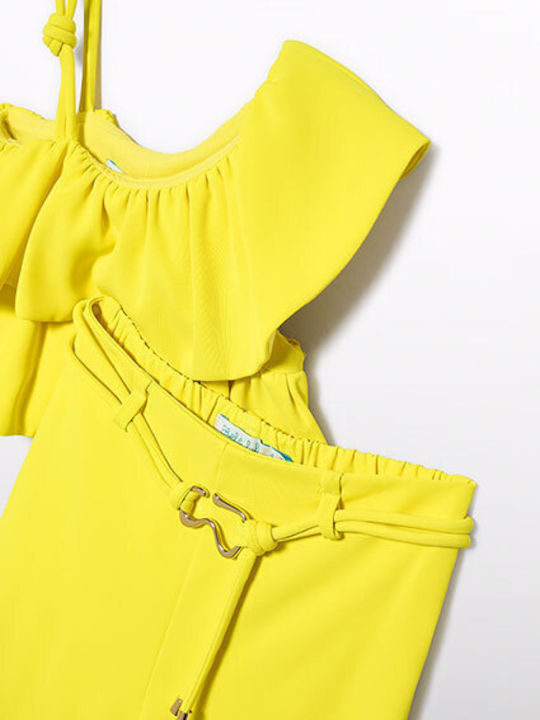 Kids' Set with Pants Summer 2pcs Yellow