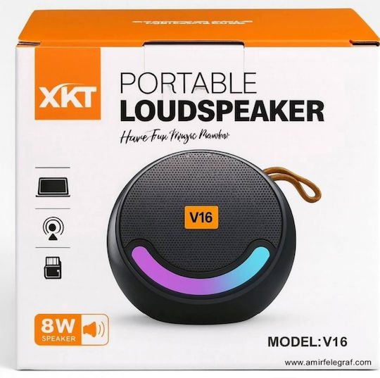 XKT V16 Ηχείο Bluetooth 8W με Ραδιόφωνο Ροζ