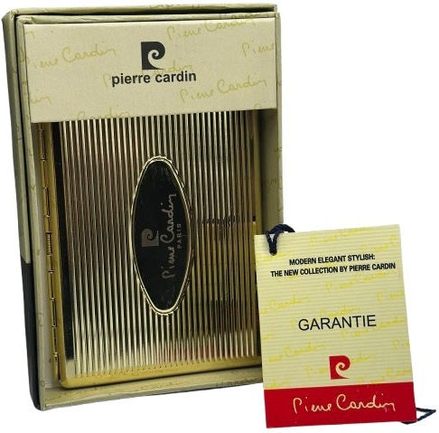Табакера За 20 Цигари Pierre Cardin Златиста Кутия Подарък 10x7.5cm