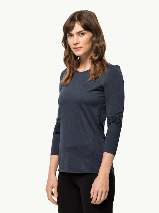 Jack Wolfskin Sky Thermal Женска термо дълги ръкавици Син