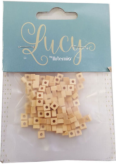 Wooden Beads Lusy By Artemio Square 5x3mm 150pcs