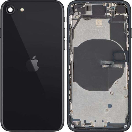 Κάλυμμα Μπαταρίας Apple Iphone Se 2022 Μεσαίο Περίβλημα Μαύρο Μεσάνυχτα Ανταλλαγή