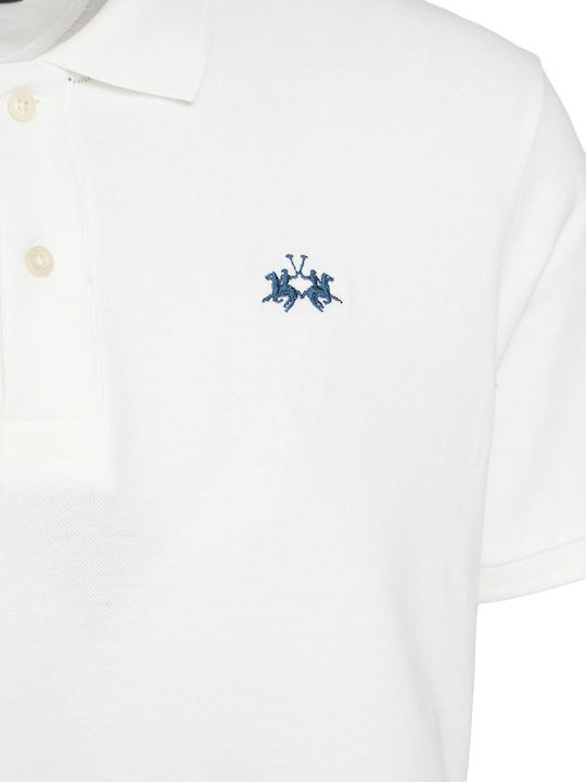 Polo Short Sleeve White Blouse