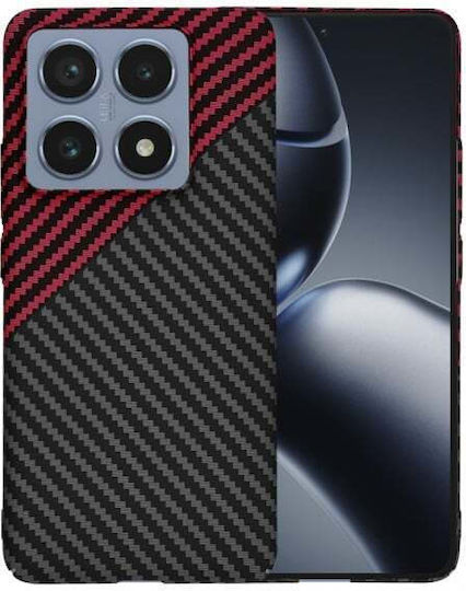 Husă Xiaomi 14t Pro Techsuit Carbonite Fibershell Negru Roșu