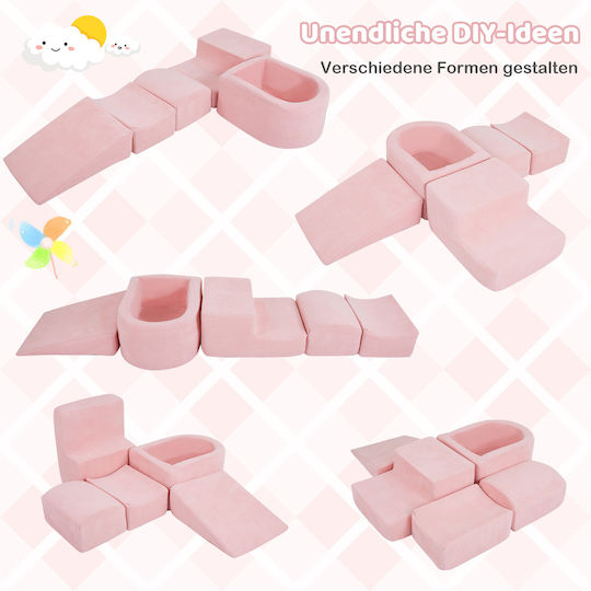 Costway Set made of Fabric Pink