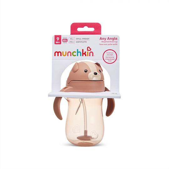 Munchkin Toddler Cup Any Angle Weighted Straw Plastic Brown 296ml for 9m+