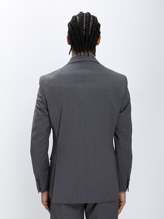 Men's Summer Suit Slim Fit Dark Grey