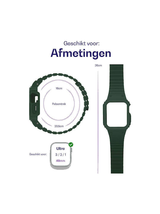 Tragbare Hülle Apple Watch Ultra 3 Ultra 2 Ultra 1 49mm Buddi Forge Unibody Magnetische Silikon Grün