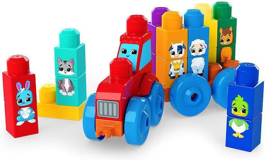 Mega Bloks Τουβλάκια Τρακτέρ με Ζωάκια για 1.5+ Ετών 30τμχ