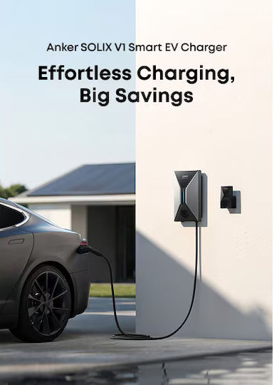 Anker Solix V1 Wall Mounted Three-Phase 22kW Charging Station with Built-in Cable Type 2 (A5191GZ3)