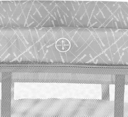 Lorelli Torino Laufstall mit Matratze Fog Striped 127x68cm