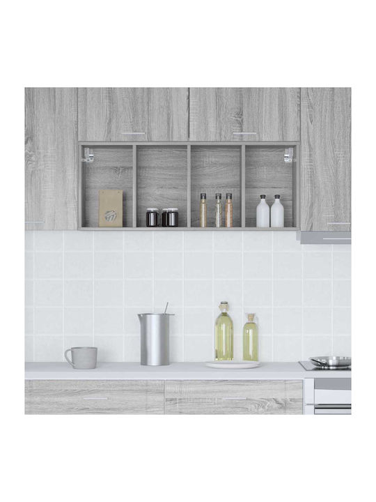 Wand-Küchenschrank mit Arbeitsplatte Grau 40x29,5x100cm