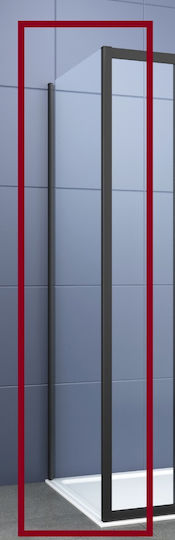 Piccadilly Σταθερό Πλαϊνό Ντουζιέρας 70x195cm Clear Glass Black Piccadilly Σταθερό Πλαϊνό Ντουζιέρας 70x195cm Clear Glass Black