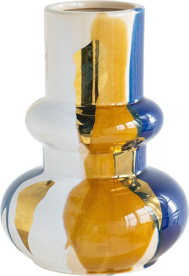 Artekko Ekko Διακοσμητικό Βάζο Κεραμικό Πολύχρωμο 18.5x18.5x25 Cm