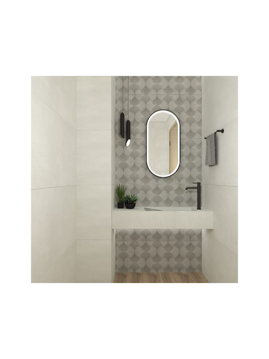 Piccadilly Single Wall-Mounted Bathroom Rail Black