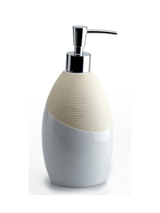 Bronze Art Dispenser Ceramic White