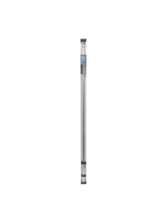 Atmosphera Metallic Curtain Pole Single 120cm Silver