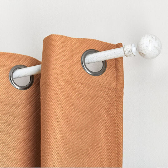 Atmosphera Metallic Curtain Pole Single Diameter 19mm Length 120cm White Gold 78883120101 Atmosphera Metallic Curtain Pole Single Diameter 19mm Length 120cm White Gold 78883120101