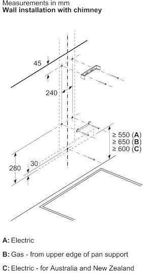 Neff Απορροφητήρας Καμινάδα 60cm Μαύρος με Wi-Fi