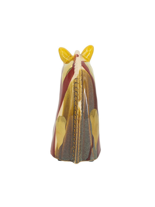 Artekko Ekko Decorative Ceramic Horse Multicolored 14.5x8x18 Cm