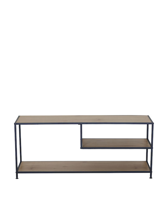TV Stand Linos Metal Black L120xD33xH50cm