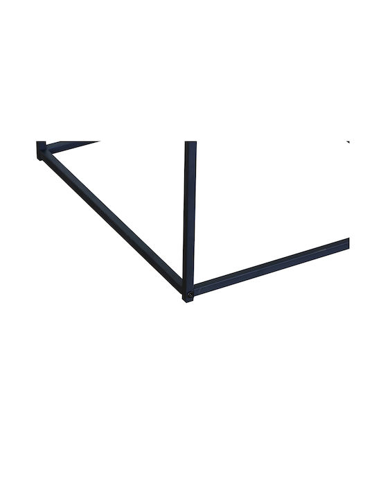 Quadratisches Zigon Set Pigasus-4050 Holz Marmor Schwarz 2 Stück M40xB40xH50cm