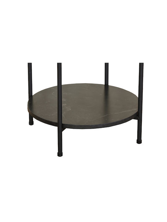 Rundes Beistelltisch Pigasus-4356 Holz Schwarz M43.3xL43.3xH56.5cm