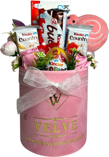 Aranjament Cadou Fete Kinder Dulciuri Flori Săpun Ornament Plus