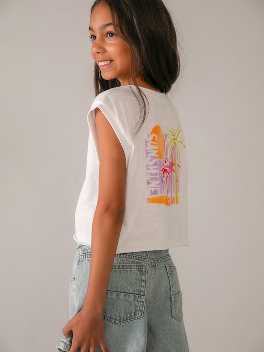 Kids Top Sleeveless White