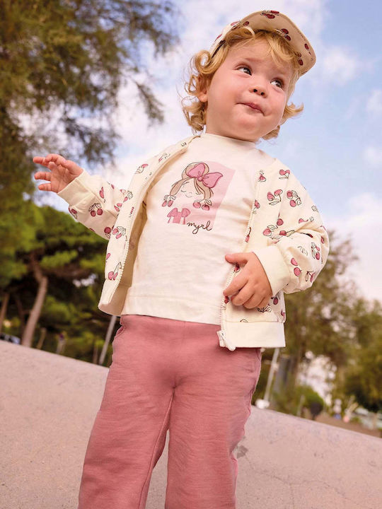 Kids' Set with Pants Winter 3pcs Pink