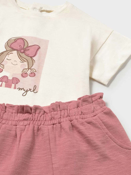 Kids' Set with Pants Winter 3pcs Pink