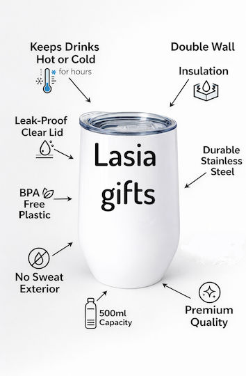 The Best Wife in the World No2 Thermos Cup Stainless Steel Double Wall 500ml Premium Quality Valentine's Day
