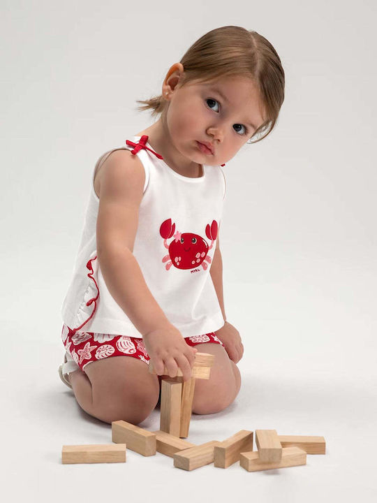Kids' Set with Shorts Summer 2pcs Red