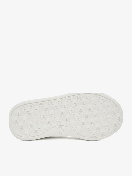 Kids Sneakers with Hoop & Loop Closure White