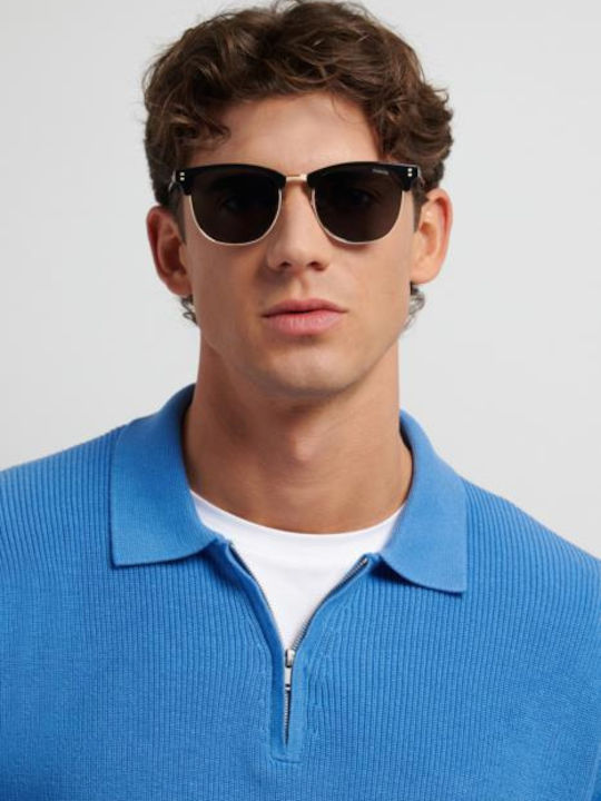 Polaroid Unisex Sunglasses with Black Metallic Frame and Black Lens PLD4196/S/X 2M2/UC