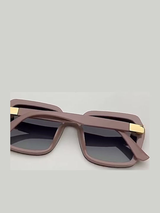 King Unisex Γυαλιά Ηλίου με Ροζ Σκελετό και Καφέ Polarized Φακό SUNKI345-SN005