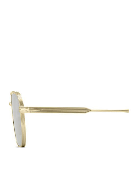 David Beckham Unisex Sunglasses With Gold Metallic Frame And Gold Lens