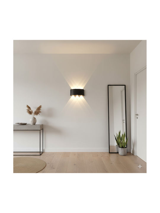 Φωτιστικό Τοίχου LED Μαύρο 9.5x5x18.5εκ. Φωτιστικό Τοίχου LED Μαύρο 9.5x5x18.5εκ.